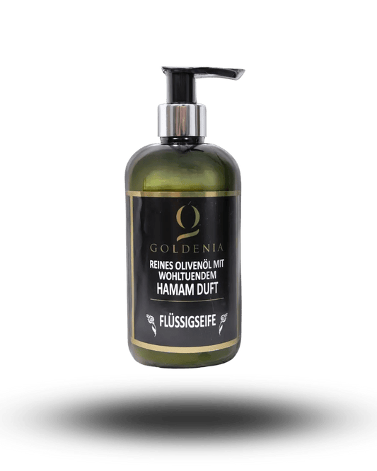 𝐆𝐨𝐥𝐝𝐞𝐧𝐢𝐚 "Flüssigseife" Reines Olivenöl mit  wohltuendem 𝐇𝐀𝐌𝐀𝐌 𝐃𝐔𝐅𝐓 HKShopCompany